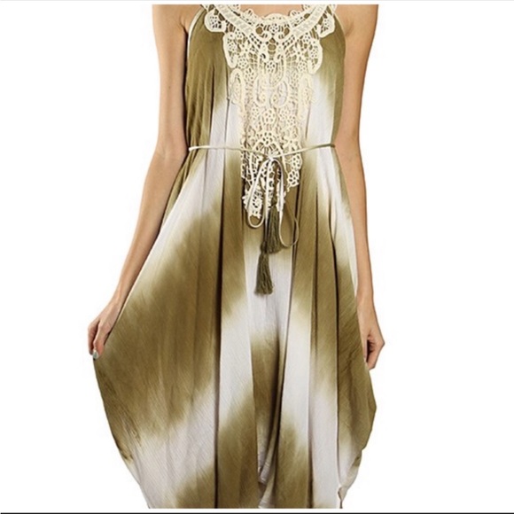 Bohemian Harem Pants Wide Leg Jumpsuit - Picture 5 of 8